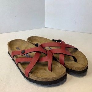 New Women's Birkenstock Betula Vinja Strappy Sandals Size 37 Red